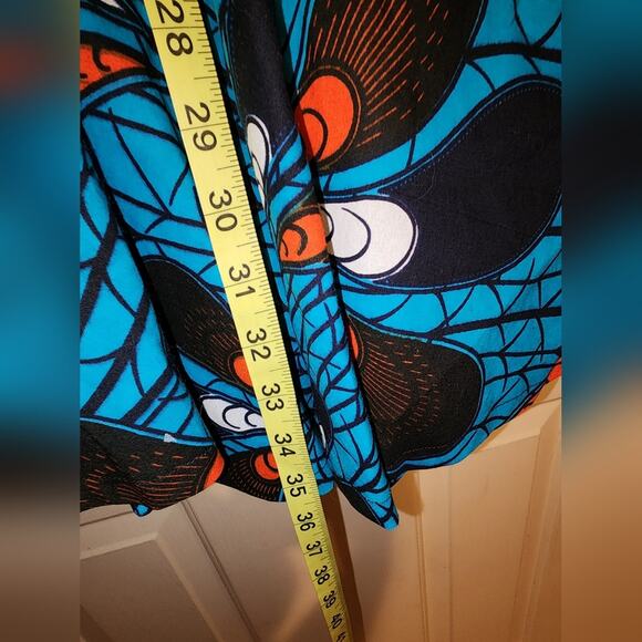 ANKARA Patterned Top Womens M High/low Strapless Sophisticated tribal Handmade - Picture 6 of 10